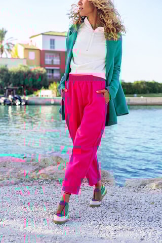 Casual Broek Fuchsia