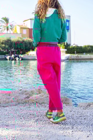 Casual Broek Fuchsia