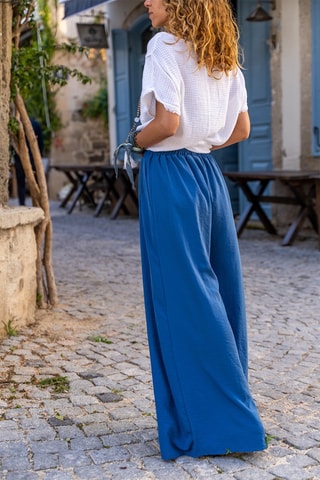 Palazzobroek Indigoblauw