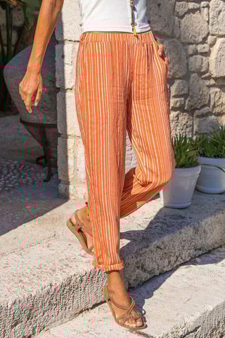 Broek - Camel en Ecru