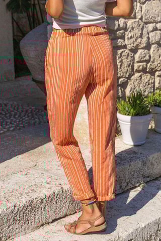 Broek - Camel en Ecru