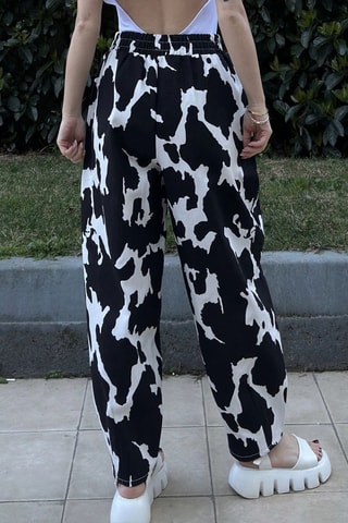 Broek Hoge Taille - Zwart en Wit