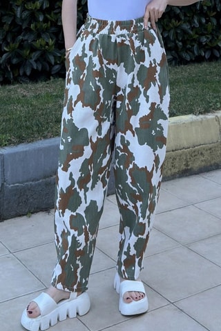 Broek Hoge Taille - Kaki