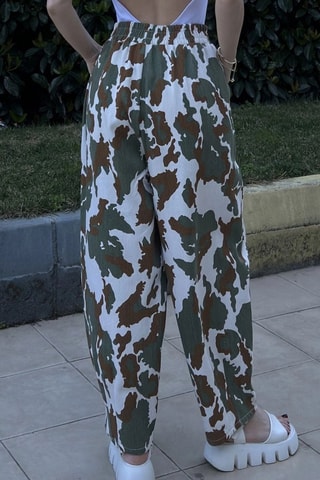 Broek Hoge Taille - Kaki