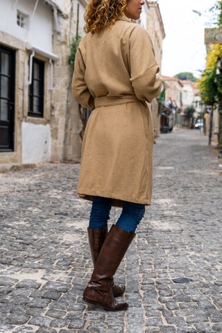 Wollen Jas Karamelbruin