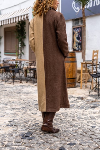 Wollen Jas Bruin en Beige