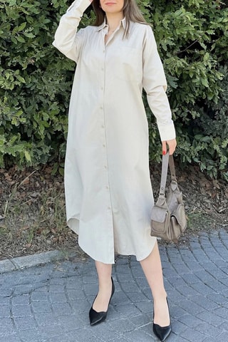 Blouse-jurk - Lichtgrijs