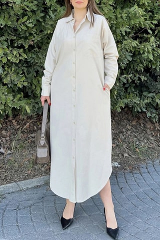 Blouse-jurk - Lichtgrijs