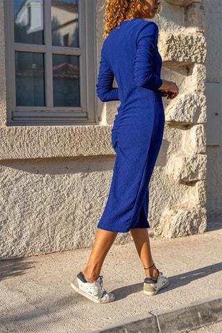 Nauwaansluitende Jurk Indigoblauw