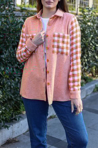 Blouse - Oranje en Wit