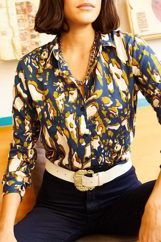 Blouse Blauw en Geel