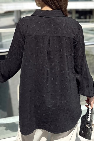 Blouse met Capuchon - Zwart