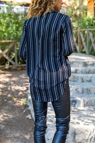 Gestreepte Blouse Zwart en Wit