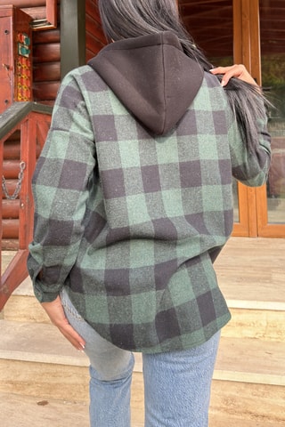 Wollen Jasje - Groen en zwart