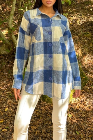 Wollen Jasje - Geel en blauw