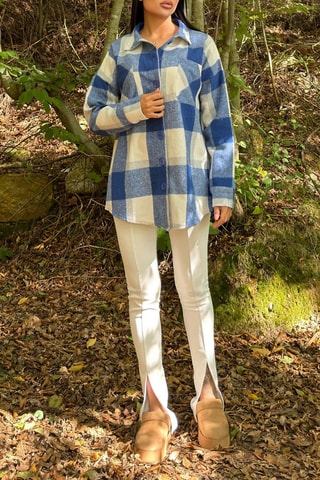 Wollen Jasje - Geel en blauw