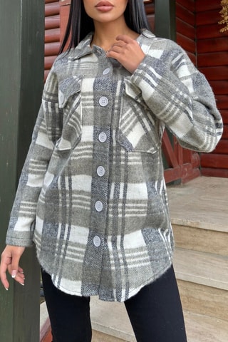 Wollen Jasje - Grijs en wit