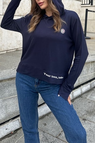 Sweater met Capuchon Marineblauw