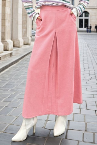 Lange Rok Hoge Taille - Roze