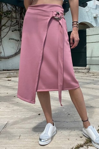 Wikkelrok Hoge Taille - Oudroze