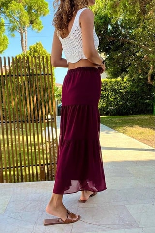 Lange Rok - Bordeauxrood