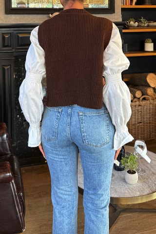 Mouwloze Trui - Bruin