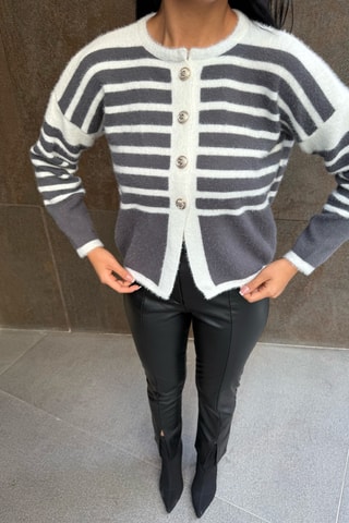 Vest - Antraciet en Wit