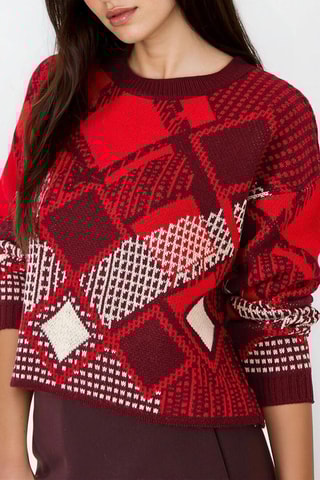 Trui - Bordeauxrood en Rood