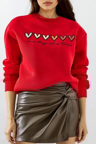 Sweater - Rood en Bruin