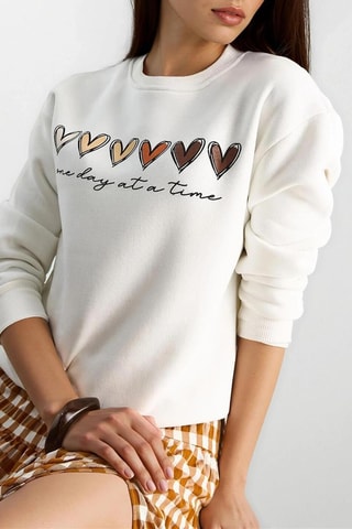 Sweater - Ecru en Bruin