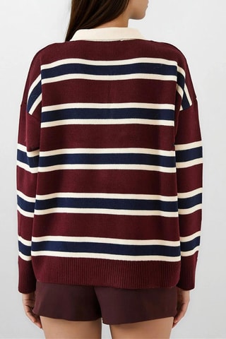 Trui - Bordeauxrood en Marineblauw