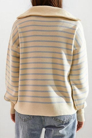 Trui - Ecru en Lichtblauw
