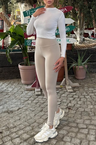 Legging Hoge Taille - Beige