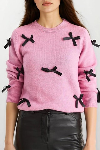 Trui - Poederroze en Zwart