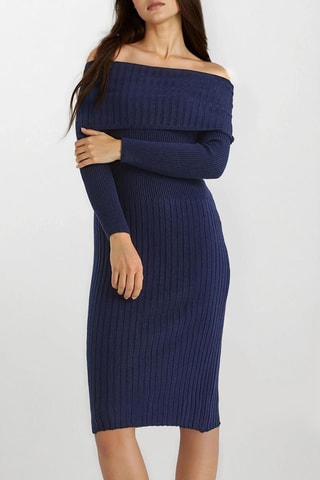 Nauwaansluitende Jurk - Marineblauw