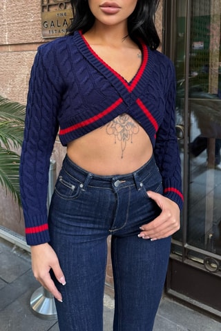 Korte Trui - Marineblauw