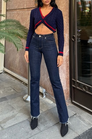 Korte Trui - Marineblauw