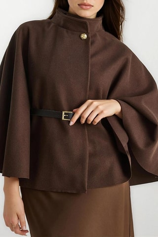 Poncho - Donkerbruin