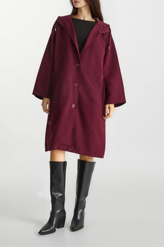 Parka met Capuchon - Bordeauxrood