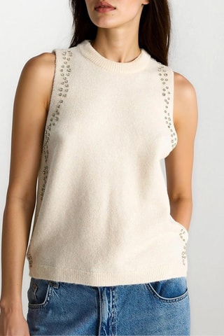 Mouwloze Trui - Ecru