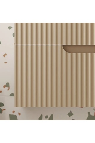 Mueble de cuarto de baño de 2 cajones - Marrón frío - 81 x 50,5 x 46,5 cm