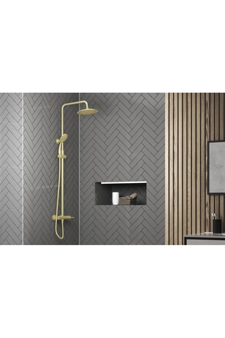 Columna de ducha mecánica Arty - Dorado - 40 x 88 x 9,5 cm