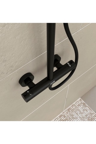 Columna de ducha termoplástica Arty - Negro - 133 x 28 x 52 cm