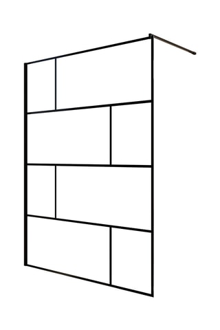 Mampara de ducha Bricks - Negro - 195 x 140 cm