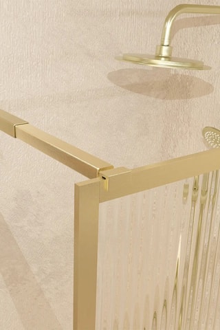 Mampara de ducha Edge - Dorado - 240 x 140 cm