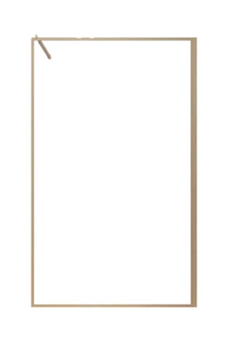 Mampara de ducha Wooden - Dorado - 200 x 120 cm