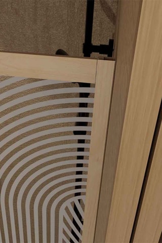 Puerta de ducha corredera Japandi - Dorado - 200 x 120 cm