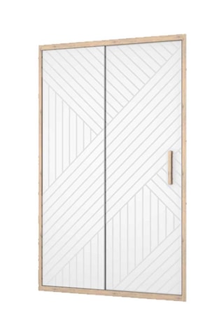 Puerta de ducha corredera Japandi - Dorado - 200 x 120 cm
