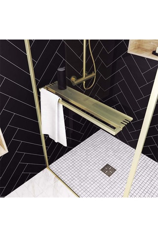 Mampara de ducha Edge - Dorado - 200 x 100 cm