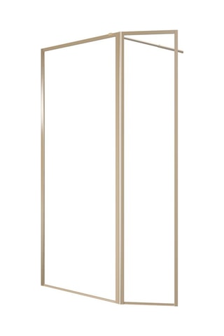 Mampara de ducha Edge - Dorado - 200 x 130 cm